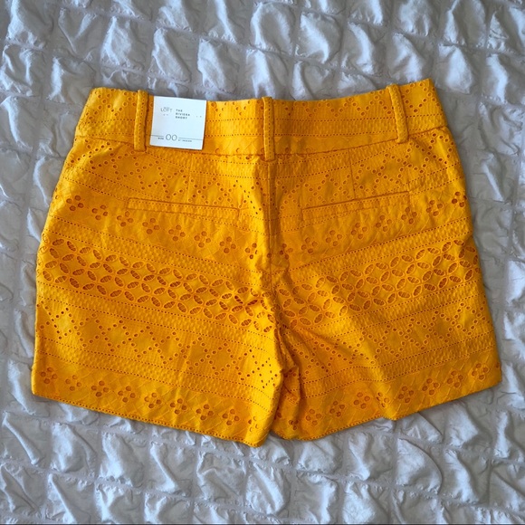 NWT LOFT Riviera Orange Eyelet Shorts - Picture 2 of 4